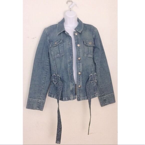 NWT Zena Jeans Denim Jacket Belt - Picture 2 of 4